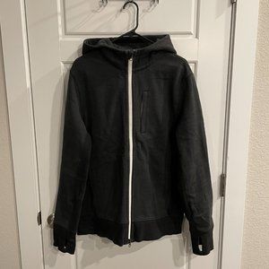 Lululemon Men's Black Hooded Sweatshirt Size Medium